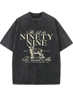 Men'S Retro Washed T-Shirt | 230g Thick, Round Neck, Short Sleeve, Machine Washable, Casual Street Style, Loose Fit for Spring Summer