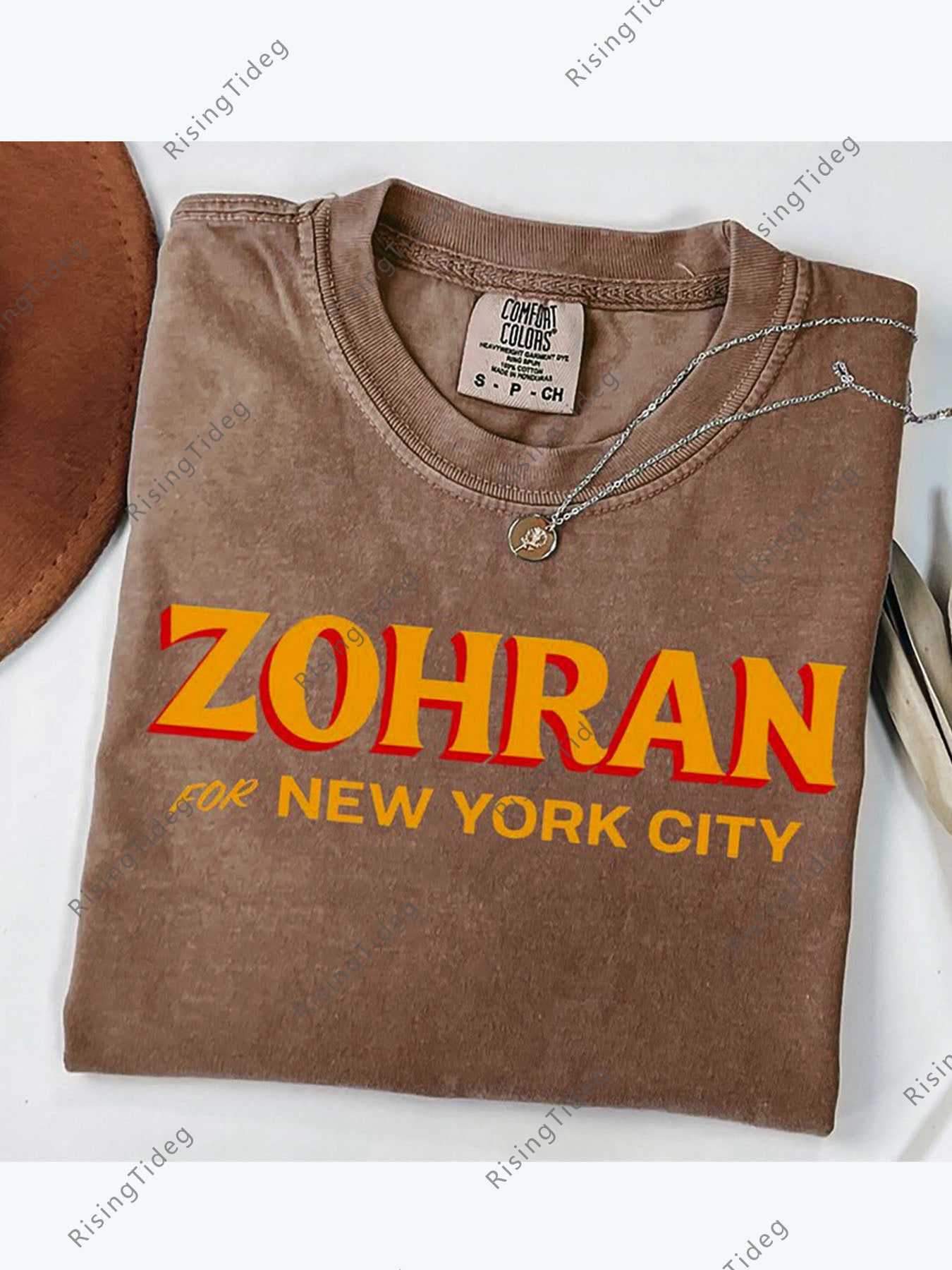 Men's Vintage New York City T-Shirt - 230g Washed Batik Cotton Tee with NYC Skyline Print, Round Neck Casual Summer Shirt, Year-Round Comfortable Gift for Urban Style