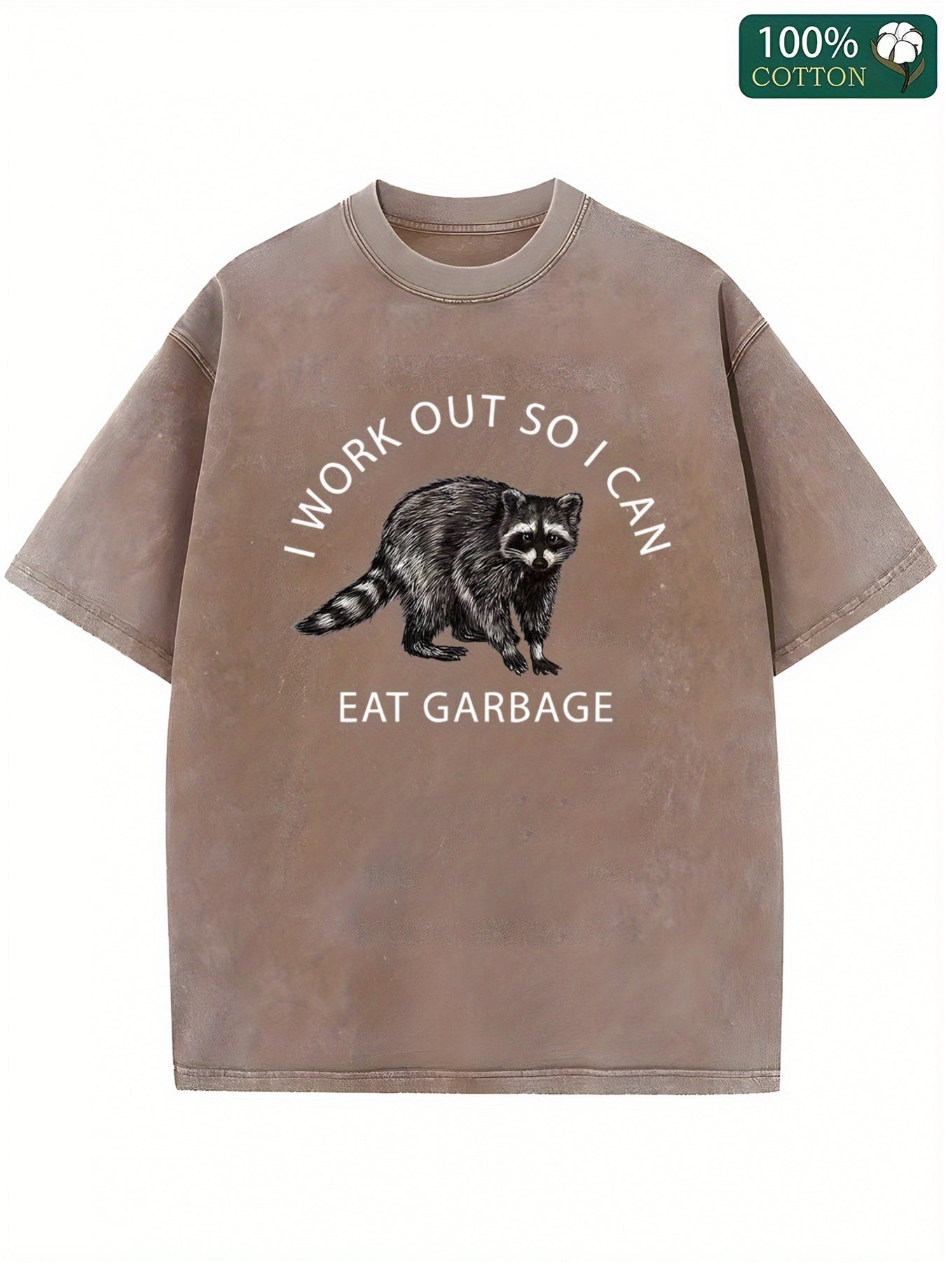 1pc, Washed Printed 230g, I Work Out So I Can Eat More, High Quality Batik Cotton Vintage fashion Brand, Proper Thickness for Summer, Holiday Gift.