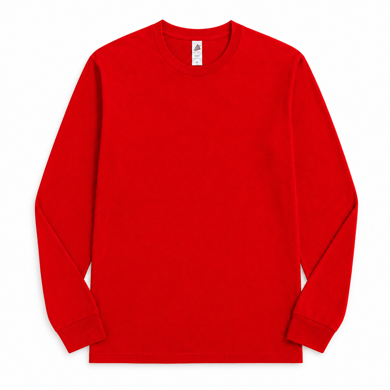 Heavyweight Pure Cotton Men's Long-Sleeve Crew Neck – Soft, Shape-Retaining, Classic & Versatile Casual Top