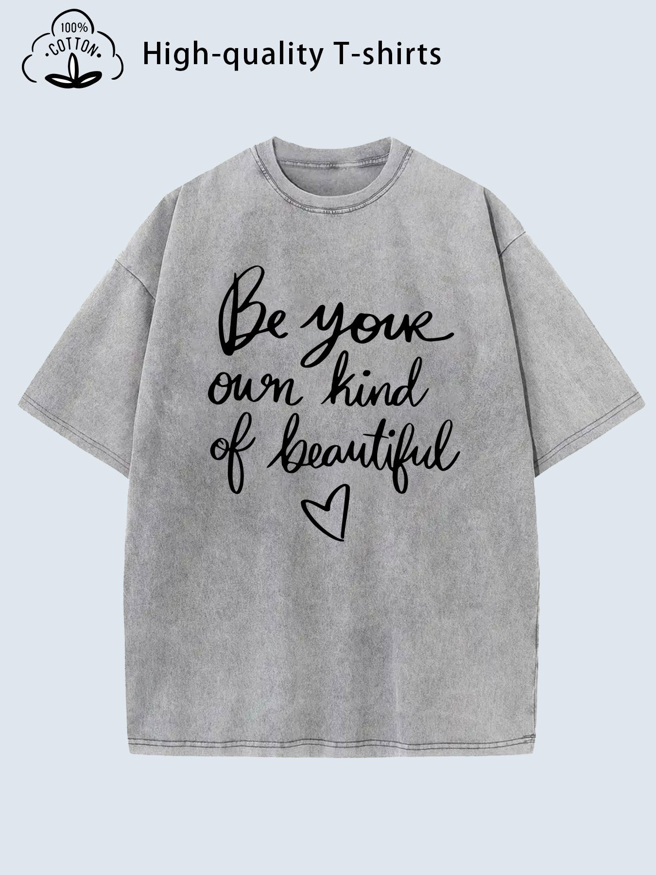 Street Retro Style Fashion Creative Pattern Print Men'S T-Shirt | High-Quality Heavy Washed, Vintage Distressed, Round Neck, Loose Fit, Short Sleeve, Soft Comfortable, Breathable, All-Season Casual Wear