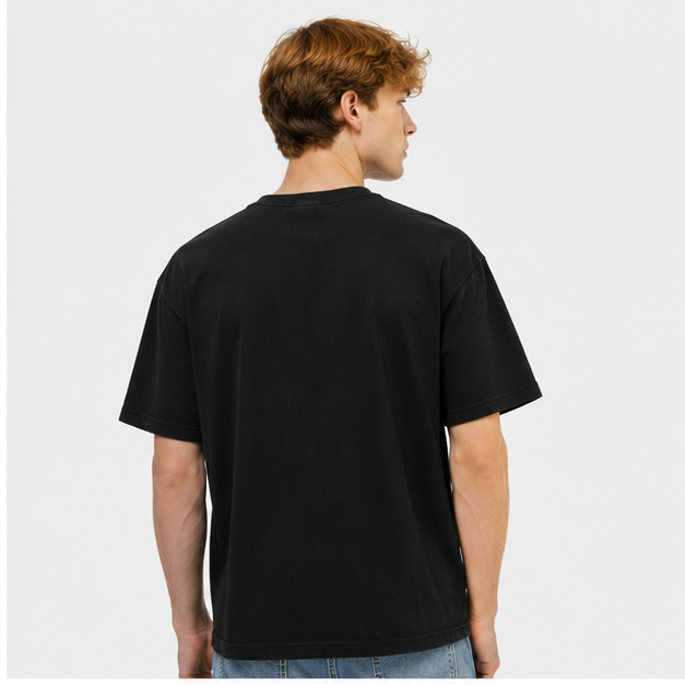 Psychedelic Rock-Themed Distressed Black Short-Sleeve T-Shirt – 100% Cotton, Oversized, Vintage Hand-Drawn Graphic – Casual Tee for Fans and Collectors