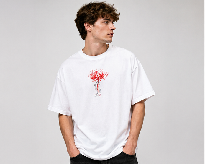 Tokyo Ghoul Ken Kaneki Washed/Distressed T-Shirt – American Retro Dark Anime Style, Oversized Fit, Anime Merch Short-Sleeve Tee (Unisex/Couple's Style)
